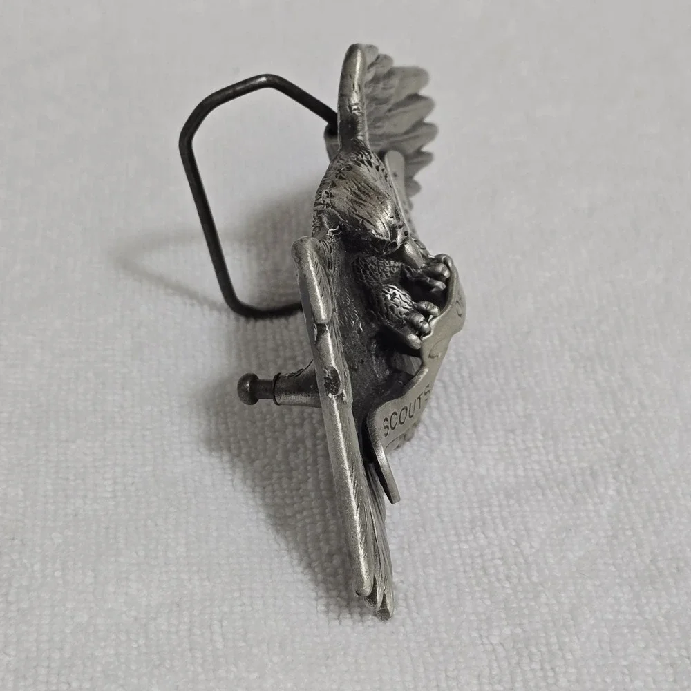 Vintage 2000 Boy Scouts of America Eagle Scout Belt Buckle Solid Fine Pewter 5